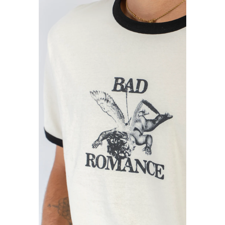 KAOTIKO T-SHIRT CUPID BAD ROMANCE IVORY/BLACK/SAND - AT085-01-G002
