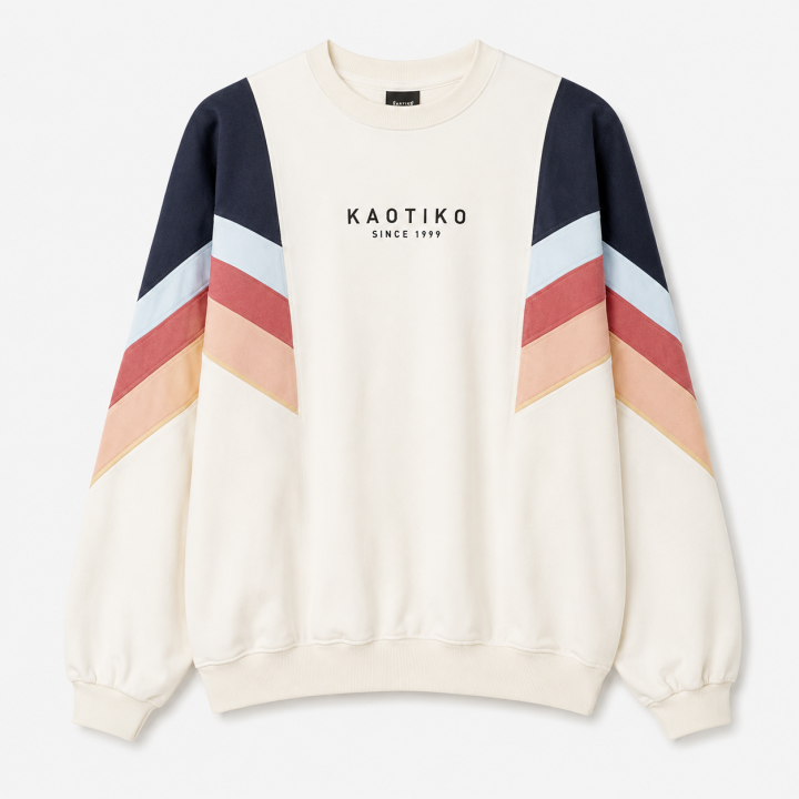 KAOTIKO CREW GINGER IVORY/NAVY/ROSE/YELLOW - AT003-01-M002
