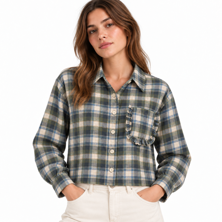 Compania Fantastica Green Plaid Shirt - 63C/11015