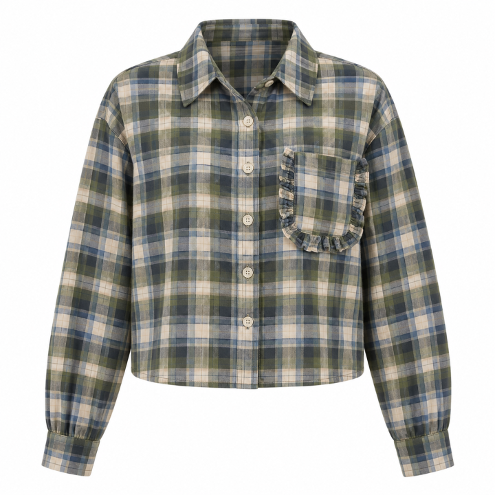 Compania Fantastica Green Plaid Shirt - 63C/11015