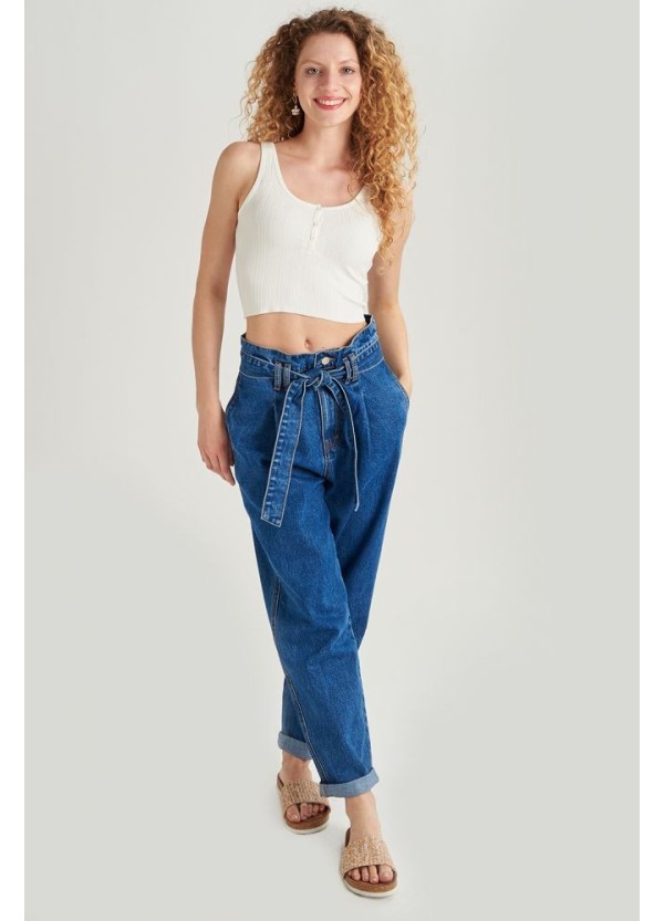 24 COLOURS Pants Blue Denim - 80268