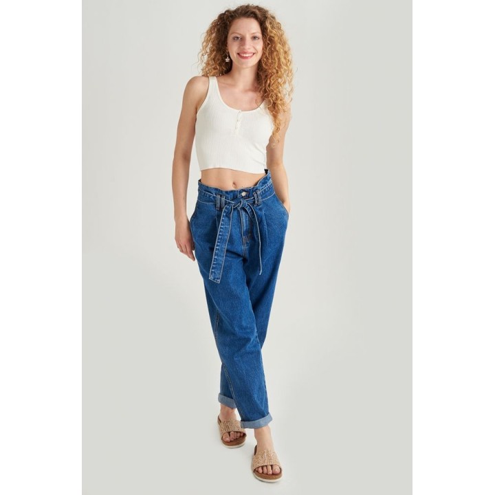 24 COLOURS Pants Blue Denim - 80268