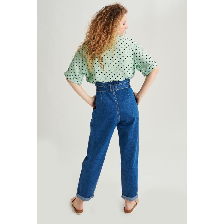 24 COLOURS Pants Blue Denim - 80268