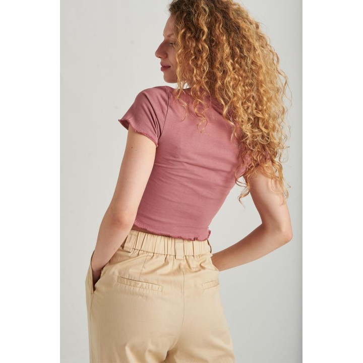 24 COLOURS Pants Beige Cotton - 60522a