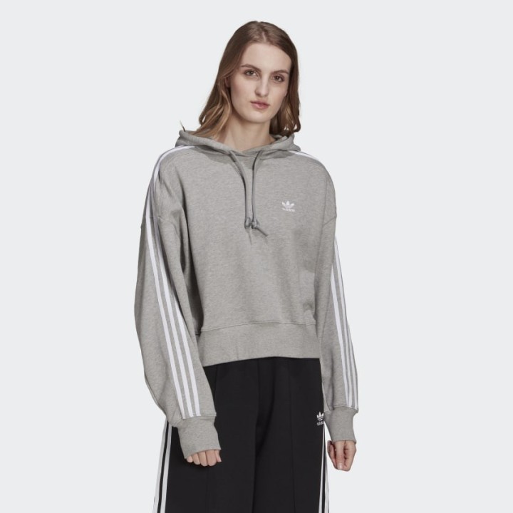 Adidas Originals Adicolor Classics Crop Hoodie Grey - H34615