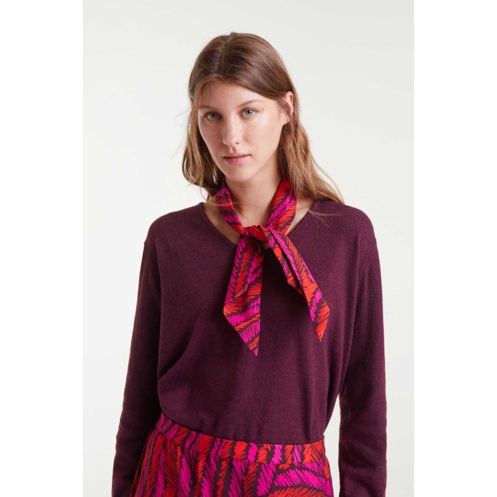 Compania Fantastica Scarf Lightweight crepe with Fedora print - 53C/11067