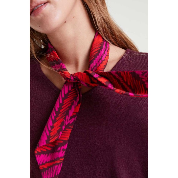 Compania Fantastica Scarf Lightweight crepe with Fedora print - 53C/11067