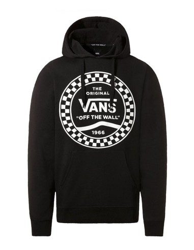 Vans Men's Side Stripe Font Hoodie -Black/White (VN0A456QBLK)