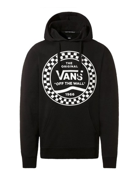 Vans Men's Side Stripe Font Hoodie -Black/White (VN0A456QBLK)